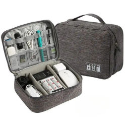 Bolsa de almacenamiento de cables, organizador electrónico Digital impermeable, cargador de línea de datos USB portátil, bolsa de almacenamiento de enchufe, organizador de cables de viaje