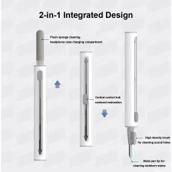 Kit de limpieza de auriculares con bolígrafo para AirPods Pro 2/3/4, herramientas de limpieza de auriculares Bluetooth compatibles con Galaxy Buds 3 y Xiaomi