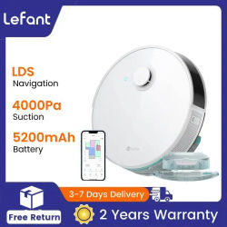 Leftant N3 4000Pa Robot aspirador y fregona sónica Combo, mapeo de precisión con sensores Lidar y dToF, detección ultrasónica de alfombras