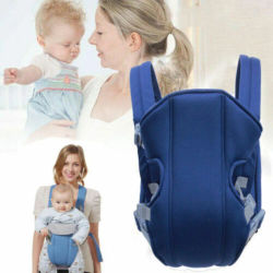 Correa de hombro de canguro para bebés, portabebés para recién nacidos, ergonómico, bonito toalla para morder, portabebés frontal transpirable de algodón para chico