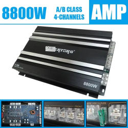 Amplificador de potencia mejorado de Audio para coche Clase AB, 4 canales, 12V, 8800W, amplificador estéreo de potencia, altavoz de Audio, Subwoofer, agudos, medianos y bajos