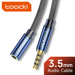 Toocki Aux Cable Jack 3,5mm macho a hembra macho Cable de altavoz de extensión de Audio con micrófono para auriculares Cable extensor Xiaomi