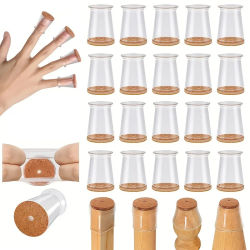 Protector de patas de silla redondo de silicona, almohadillas para patas de silla, Protector de patas de muebles, antideslizante, Reduce el ruido, 16/24 Uds.