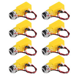 Motor TT Dual DC 3-6V con Caja de Engranajes, 200 RPM, Relación 1:48, Motor de Eje con Cable de 2.54mm para Arduino, Coche Inteligente DIY, Robot