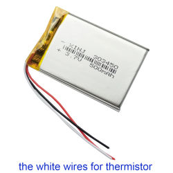 Termistor de 3,7 V, 500mAh, 1,85 WH, 3 cables, batería recargable de litio de repuesto para cámara de coche, Altavoz Bluetooth, luz LED, 303450
