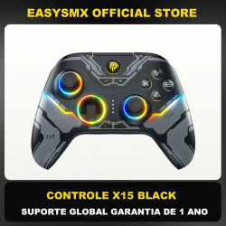 Control Inalámbrico para Juegos EasySMX X15, Joystick Bluetooth para PC Windows, Nintendo Switch, Android/iOS, RGB, Efecto Hall