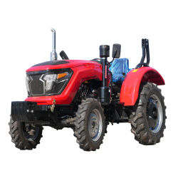 Maquinaria agrícola del tractor agrícola 50HP 4WD con el cargador delantero y la retroexcavadora para la plantación agrícola