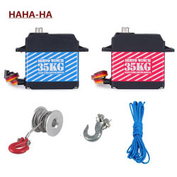 Servocabrestante Digital de alto Torque, gancho de remolque, impermeable, 360 °, 35KG, para coche, barco, modelo, camión, Robot, actualización DIY