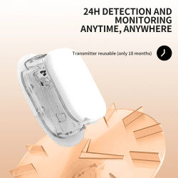 Kit de sistema SiBionics CGM: 1 transmisor y 3 sensores para uso en 42 días, monitor de glucosa continuo, no necesita calibración, Android