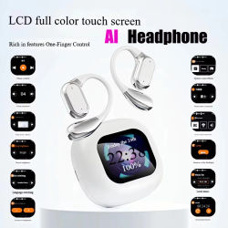 Traductor multilingüe AI Smart Bluetooth 5,4 auriculares pantalla completamente táctil reducción de ruido auriculares inalámbricos colgantes Q18