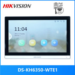 Monitor Interior PoE de 7 Pulgadas Multilingüe HIKVISION DS-KH6350-WTE1 Reemplaza DS-KH6320-WTE1, Aplicación Hik-Connect, WiFi, Videoportero