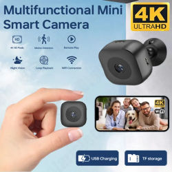 Cámara de vigilancia del hogar inalámbrica inteligente 4K, cámara HD con batería, Monitor de seguridad para interiores y exteriores para prevención de robo en el hogar