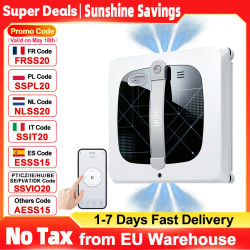 Robot limpiador de ventanas ABIR WD10, cepillos de doble rodillo, 4 cepillos para esquinas, pulverización de agua en 6 direcciones, succión de 10000 PA, lavado en húmedo y fregado combinados