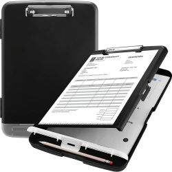 Caja de archivos grande A4 resistente al agua con ranura para bolígrafo, carpeta de plástico de escritorio, almacenamiento de archivos de datos con Clip para tablero de escritura para suministros de