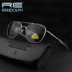 Gafas de sol RE para hombre y mujer, lentes de sol de piloto de aviación militar del ejército americano, marca de lujo, marco de titanio de Metal Vintage
