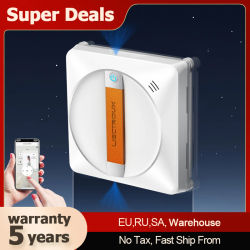(código promocional: AEWD55)Robot limpiacristales Liectroux YW710,doble pulverización de agua, vidrio inteligente mopa húmeda, piso de la casa ventanas de la pared robot aspirador, de trabajo sin