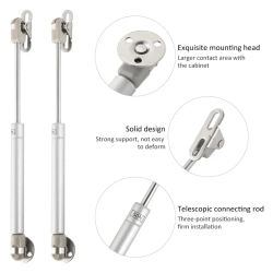 Bisagra para muebles, elevador de puerta de armario de cocina, soporte neumático, resorte de Gas hidráulico, 20/60/100N/150N, 2 uds.
