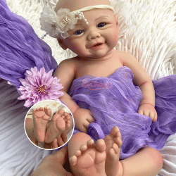 Regalo de cumpleaños para niños mayores de 3 años, juguete de 17 pulgadas de silicona para bebés recién nacidos, niña y niño, Vivienne, muñeca de silicona suave de la vida real.