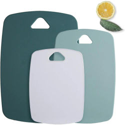Tabla de cortar antibacteriana, tabla de cortar de plástico antideslizante para verduras, frutas, comida para bebés, tabla de cocina a prueba de moho