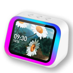 Reloj despertador inteligente con Bluetooth, altavoz con pantalla meteorológica, luz nocturna, reproductor de historias musicales, marco de fotos, regalo perfecto, aplicación Bluetooth