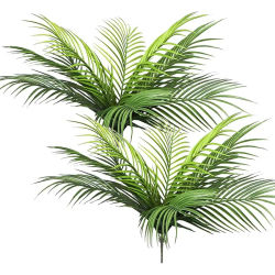Plantas tropicales artificiales de 20,47 pulgadas, rama de planta de palma falsa, hojas verdes para el hogar, jardín, oficina, decoración de Carnaval de la jungla
