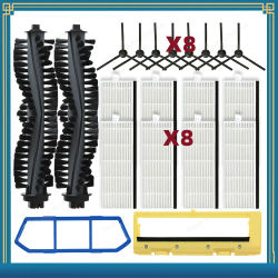 piezas de repuesto compatibles con iLife A4 A4S A40 / Polaris PVCR 0726W 0826 0926W / Danhui NR15, accesorios, filtro de cepillo lateral principal