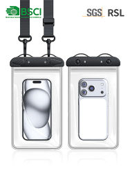 Bolsa impermeable para teléfono móvil de 8 pulgadas, grande, para buceo, natación, con pantalla táctil, IPX8, bolsa de almacenamiento impermeable para teléfono móvil.