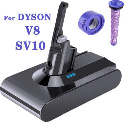 Batería de repuesto YH5 para Dyson V8, iones de litio de 21,6 V y 6,0 Ah, con aspiradora sin cable Dyson V8 Series V8 Absolute V8 Fluffy SV10