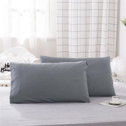 Funda de almohada lujosa de Color sólido de 2 piezas, funda de almohada cómoda, suave y hipoalergénica para dormir de buenas noches, negro, gris y rosa
