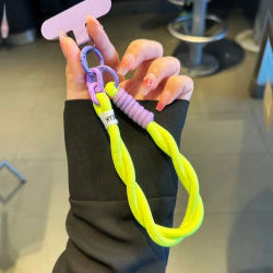 Cordón de moda resistente para teléfono móvil, decoración colgante, cuerda trenzada, colgante antipérdida, correas cortas de muñeca para todas las fundas de teléfono