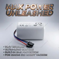 Batería de repuesto de 3500mAh para Robot aspirador Xiaomi S20, paquete de 4 celdas de 14,4 V, accesorios compatibles, carga rápida
