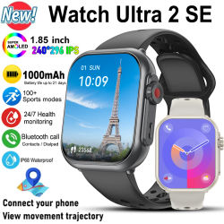 Reloj Ultra 2 SE hombres mujeres 1000mAh HD AMOLED 100 + deporte ritmo cardíaco Bluetooth llamada GPS pista impermeable Smartwatch para iOS Android