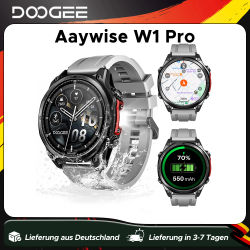 DOOGEE ANYWISE W1 PRO Smartwatch 5ATM resistencia al agua mapa sin conexión GPS de doble banda función de recordatorio de monitoreo de salud música Local