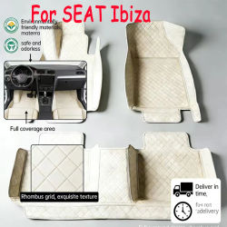 Alfombrillas para coche SEAT Ibiza 6J 6P MK4 2008 ~ 2017, alfombras impermeables, accesorios duraderos para coche