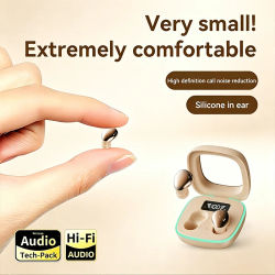 Audífonos Invisibles B51, Inalámbricos Compatibles con Bluetooth, Batería de Larga Duración, Auriculares Microscópicos Compactos Ocultos