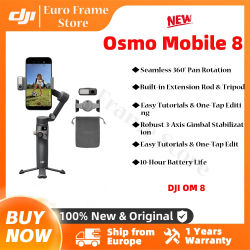 Estabilizador de Gimbal para Teléfono Inteligente DJI OM8 Osmo Mobile 8, Gimbal de 3 Ejes para Teléfono Móvil, Marca Original, Nuevo OM8