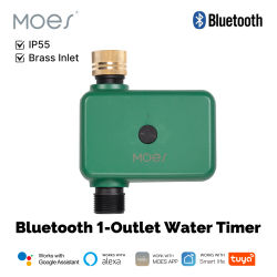 MOES Tuya Smart Bluetooth válvula de 1 salida rociador temporizador de agua controlador programable automático filtro de retardo de lluvia lavadora Control por aplicación