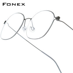 Montura de gafas de titanio FONEX para hombre, montura de gafas de diseño de marca ultraligera de alta calidad, gafas sin tornillos Morten de Dinamarca 7513