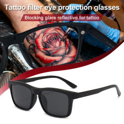 Gafas de sol polarizadas para tatuaje, gafas de protección, lentes de adsorción magnética, accesorios para gafas con filtro de tatuaje sin reflectantes