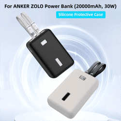 Funda Protectora de Silicona para Cargador Portátil a1681, Bolsa Organizadora Anti-Caídas, Suave y Resistente a Impactos para Anker Zolo 20000mAh 30W