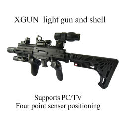 Pistola de luz USB XGUN, controlador de juegos de disparos y carcasa, compatible con PC/TV, juego de disparos inalámbrico Bluetooth