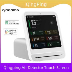 Detector de Aire Qingping, Sensor de Temperatura y Humedad, Control Táctil, Monitor de Calidad de CO2 y PM2.5 para Xiaomi Mijia Smart Home