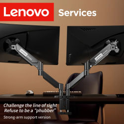 Soporte de Monitor Lenovo, pantalla de doble brazo, brazo mecánico, brazo mecánico de liberación rápida, abrazadera de escritorio, Monitor elevador, resorte de presión de aire, multiángulo ajustable