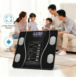 Báscula de grasa corporal inteligente báscula de salud Bluetooth báscula de peso Digital LED inalámbrica analizador de composición corporal prueba de báscula de grasa corporal