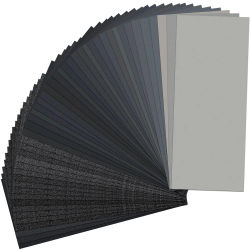 Paquete de 42 piezas de papel de lija seco y húmedo, combinación de granos de 120 a 3000, 9 x 3.6 pulgadas, adecuado para pulir automóviles, procesar muebles de madera y tallar madera, etc.