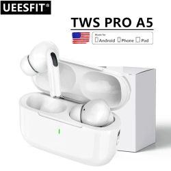 UEESFIT TWS Auriculares inalámbricos Bluetooth con cancelación activa de ruido, auriculares deportivos ANC, auriculares con sonido estéreo HiFI y micrófono