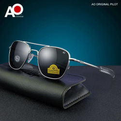 1 unidad/3 unidades de gafas de sol de moda AO Pilot para hombre y mujer, montura metálica, lentes de vidrio templado de alta calidad, protección UV400