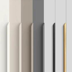 Tiradores Ocultos para Armarios y Muebles de Cocina, Tiradores Largos para Puertas de Muebles, Tiradores de Cajones Elegantes Modernos Minimalistas en Negro, Dorado y Blanco