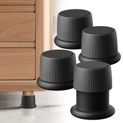 Eary 2/4 Uds. Almohadillas antivibración para muebles, muebles para el hogar, alfombrilla elevadora, parachoques ajustable en altura, alfombrilla elevadora silenciosa autoadhesiva