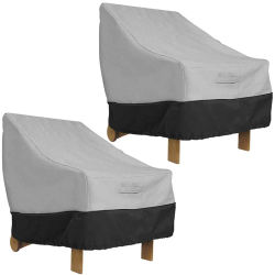 Funda protectora impermeable para muebles de jardín, cubierta de tela Oxford 210D, Color gris y negro, a prueba de polvo